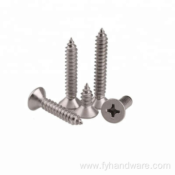 Stainless Cross Recessed Countersunk Flat Head Wood Screw